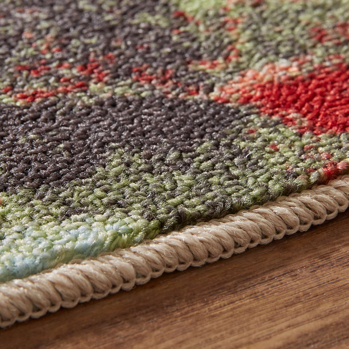 Watercolor Bloom Multicolor Accent Rug