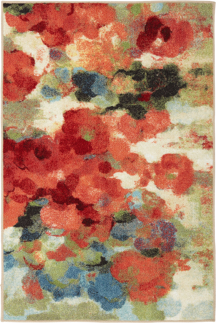 Watercolor Bloom Multicolor Accent Rug