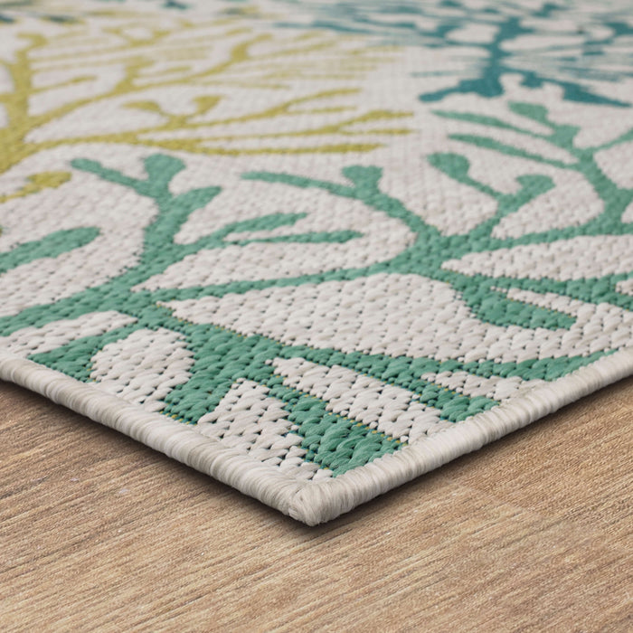 Jackson Coral Aqua Area Rug