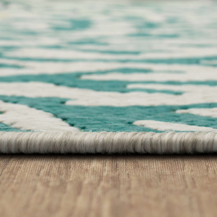 Jackson Coral Aqua Area Rug