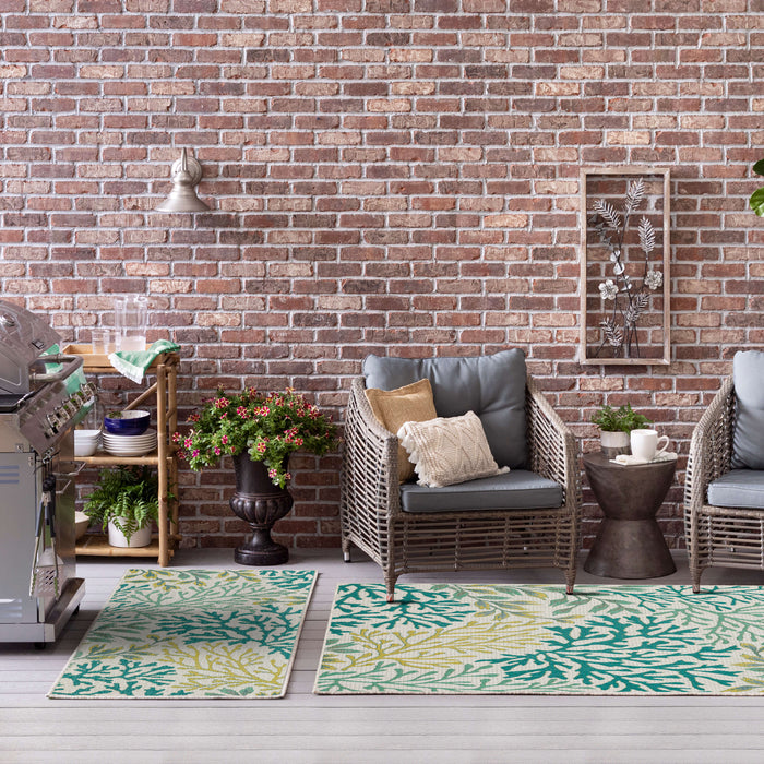 Jackson Coral Aqua Area Rug