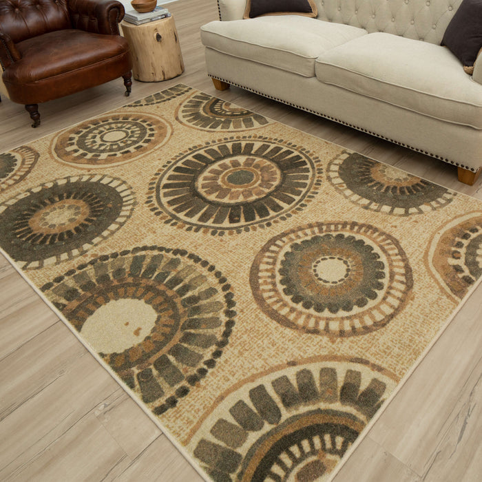Technicolor Beverly White Area Rug