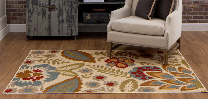 Providence Bristol Brown & Blue Area Rug