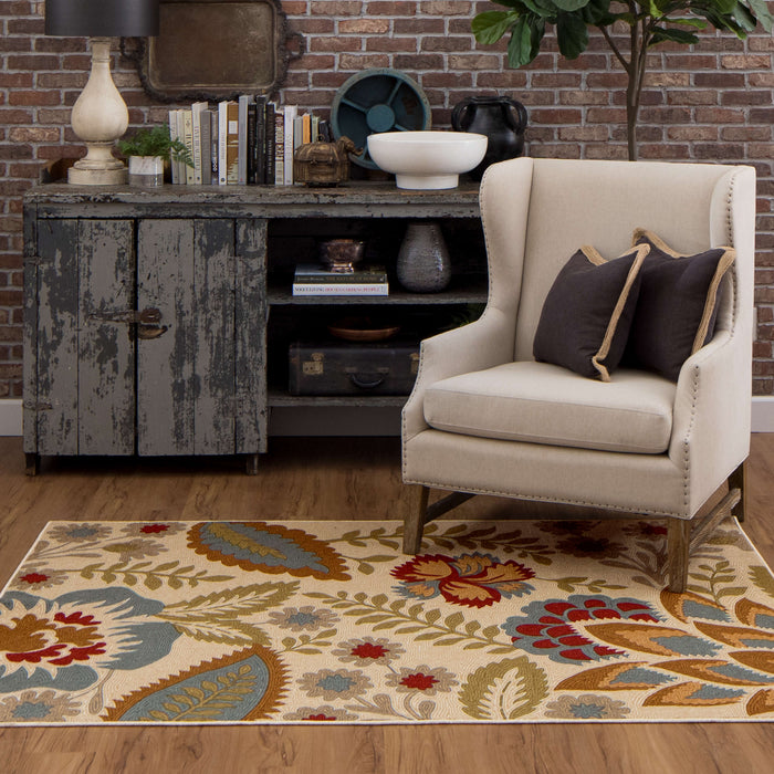 Providence Bristol Brown & Blue Area Rug