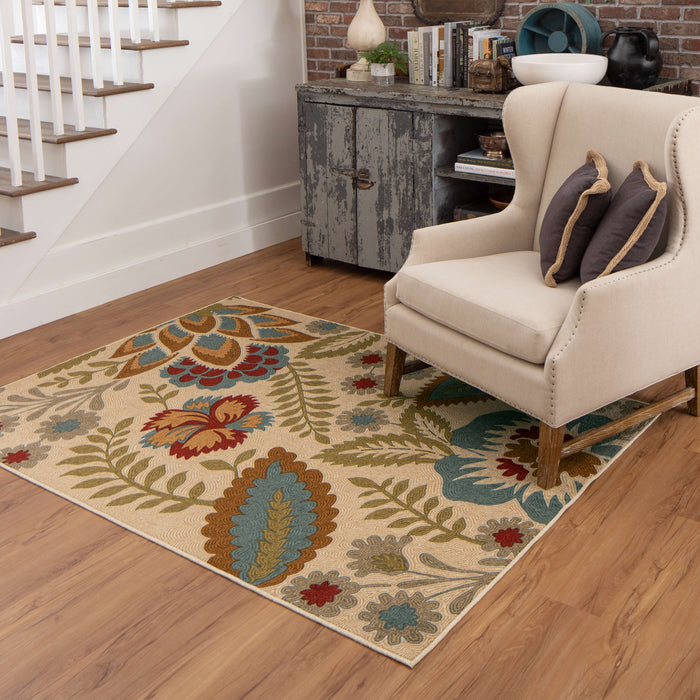 Providence Bristol Brown & Blue Area Rug