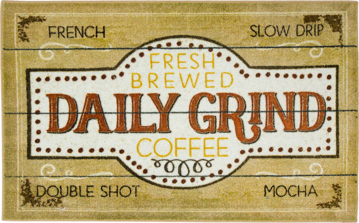 Daily Grind Brown and Tan Accent Rug