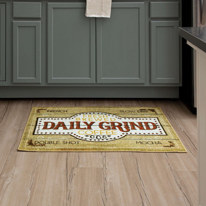 Daily Grind Brown and Tan Accent Rug