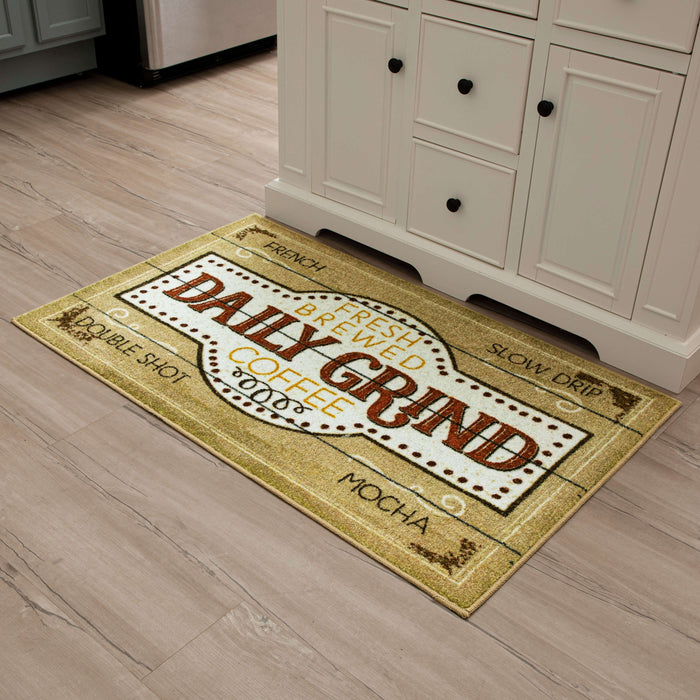 Daily Grind Brown and Tan Accent Rug