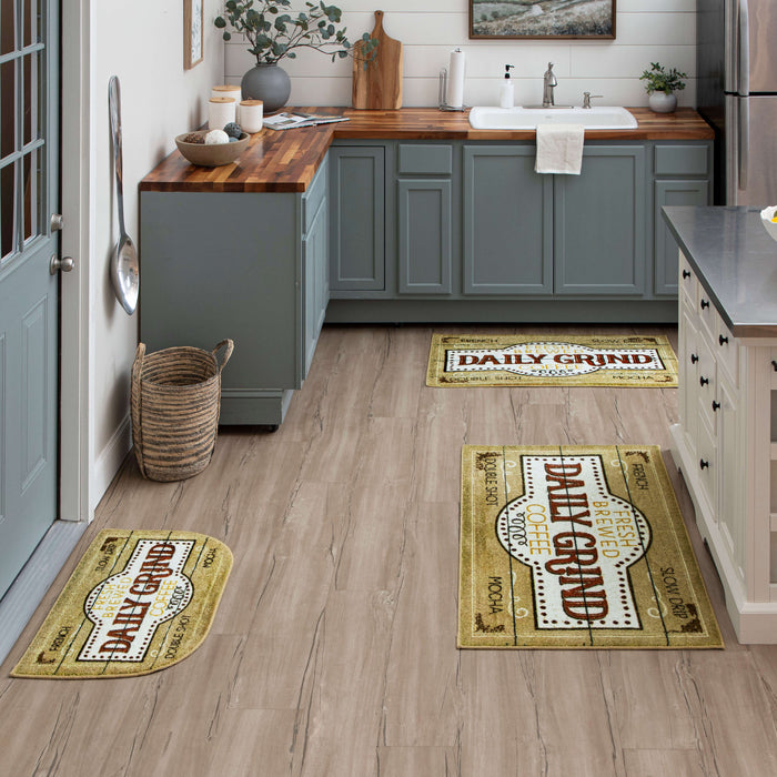 Daily Grind Brown and Tan Accent Rug