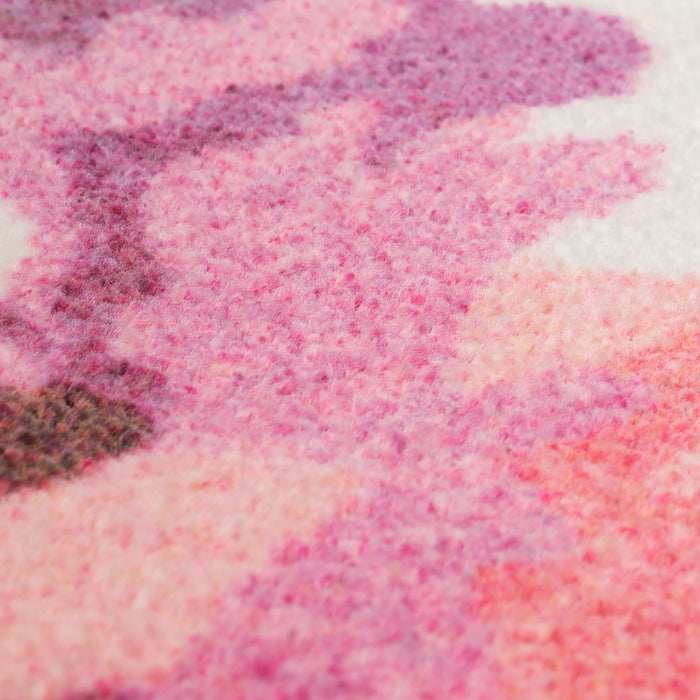 Technicolor Blooms Pink Area Rug