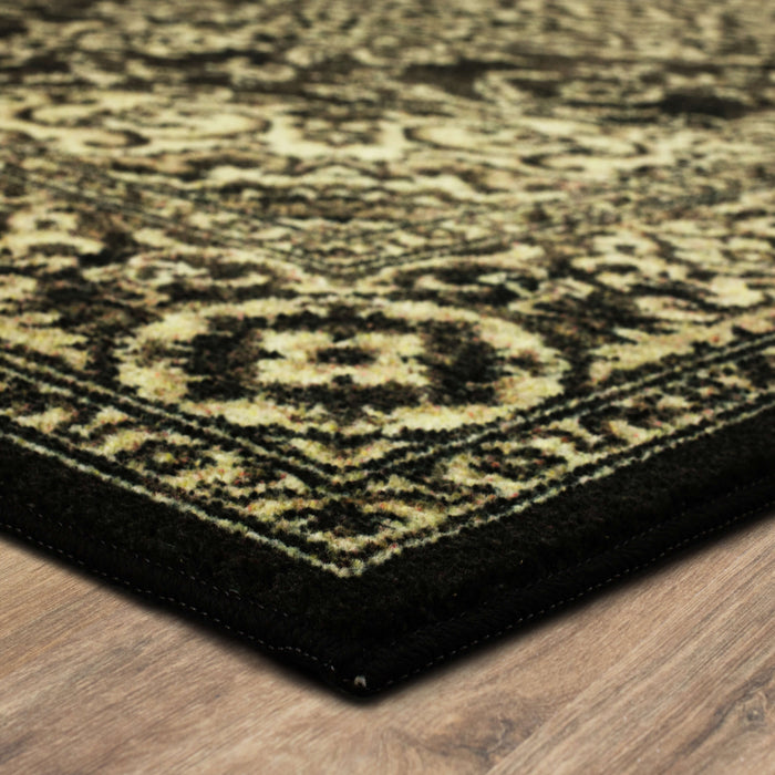 Technicolor Marques Black Area Rug