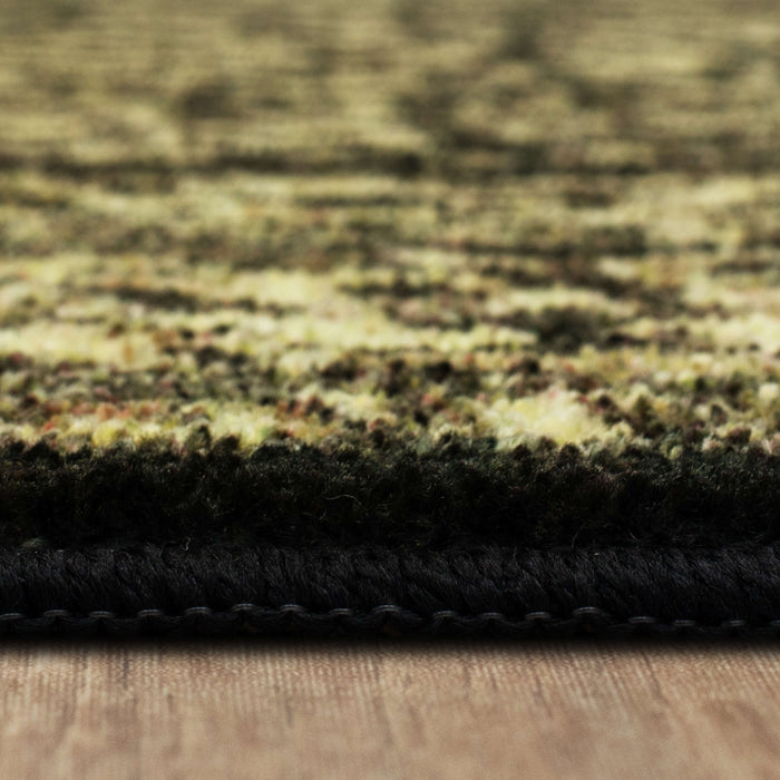 Technicolor Marques Black Area Rug