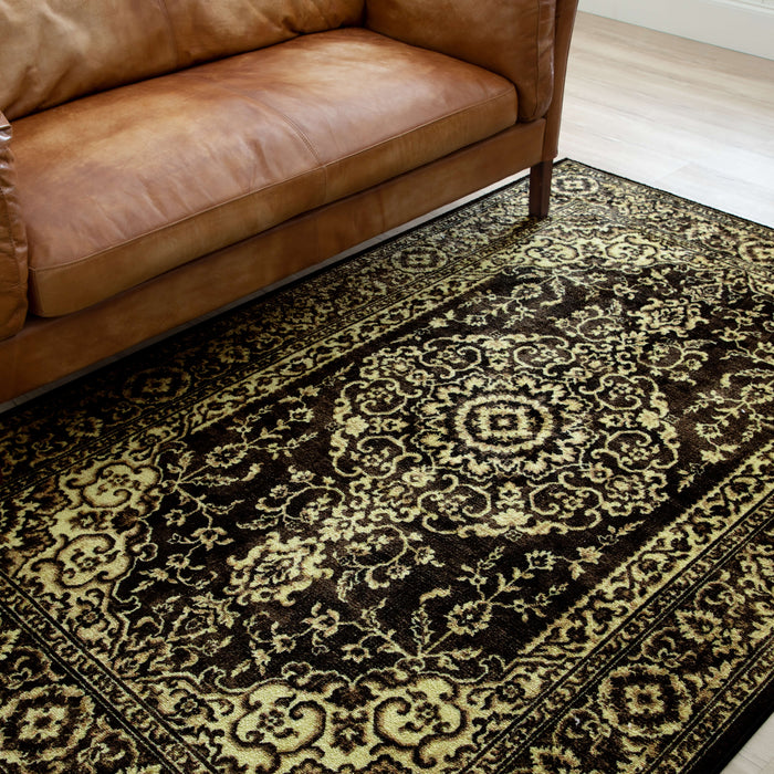 Technicolor Marques Black Area Rug