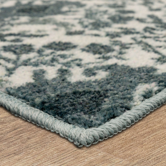 Damask Tile Grey and White Accent Rug
