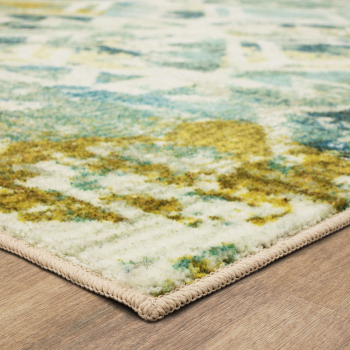 Technicolor Eden Blue Area Rug