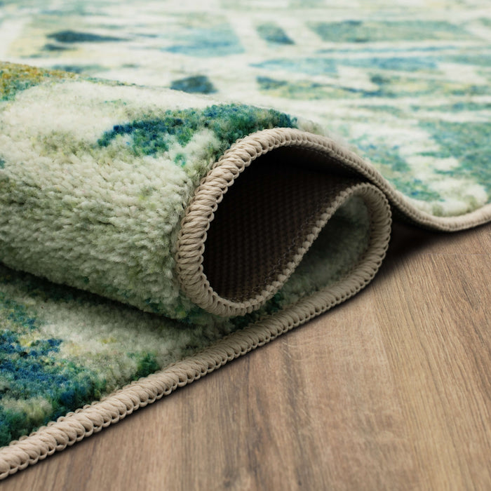 Technicolor Eden Blue Area Rug