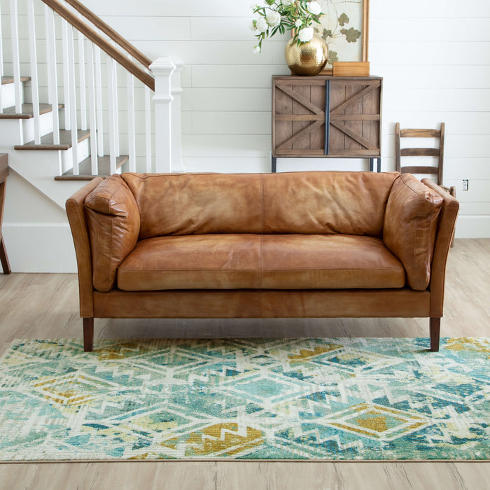 Technicolor Eden Blue Area Rug