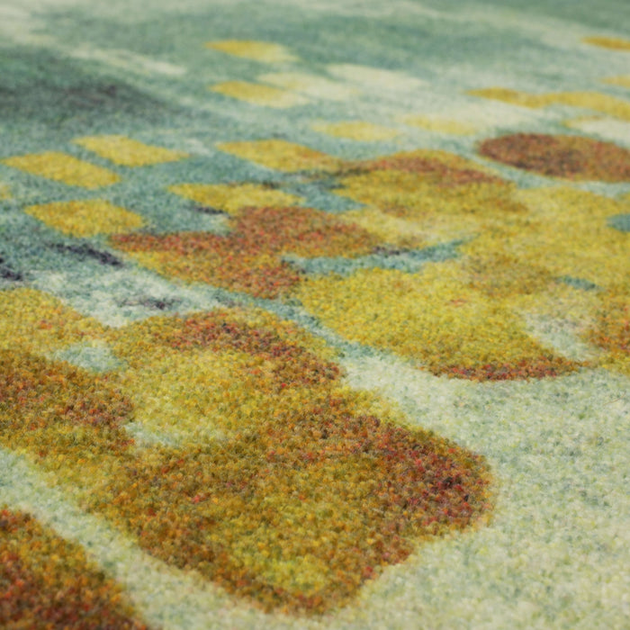 Technicolor Chasm Orange & Blue Area Rug