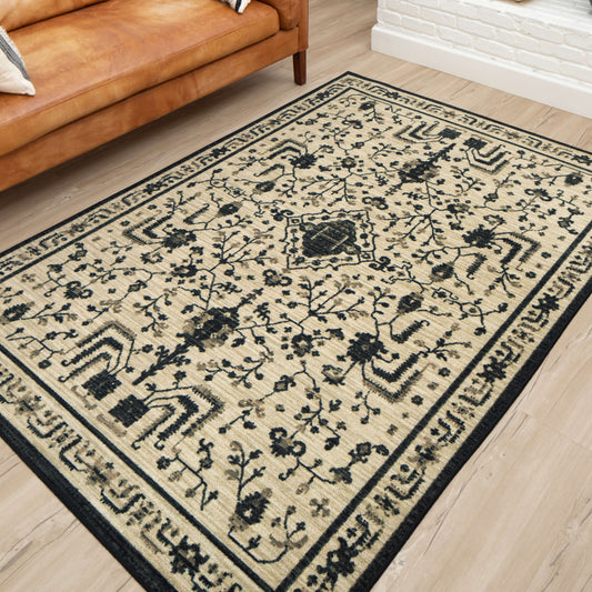 Devon Black Area Rug