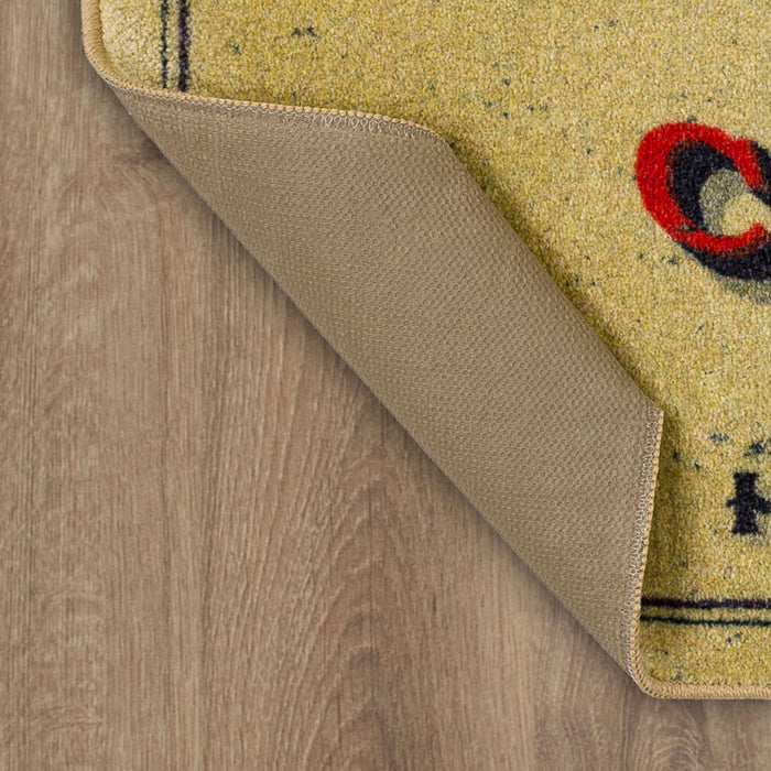 Christmas Deer Beige Accent Rug