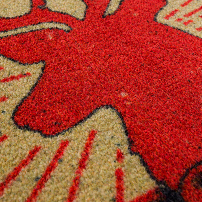 Christmas Deer Beige Accent Rug
