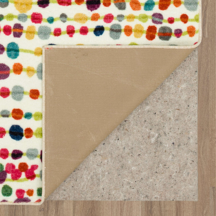 Acropolis Seurat White & Red Area Rug