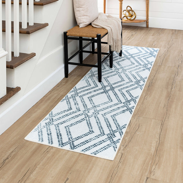 Technicolor Diamonte Navy Area Rug