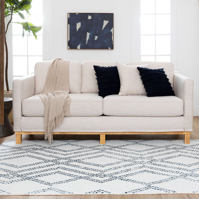Technicolor Diamonte Navy Area Rug