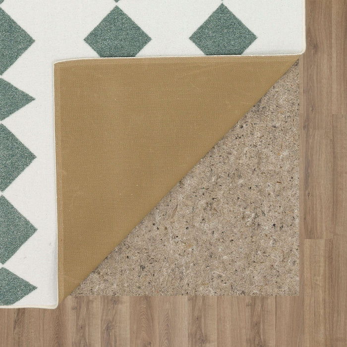 Technicolor Linear Diamonds Cream Area Rug
