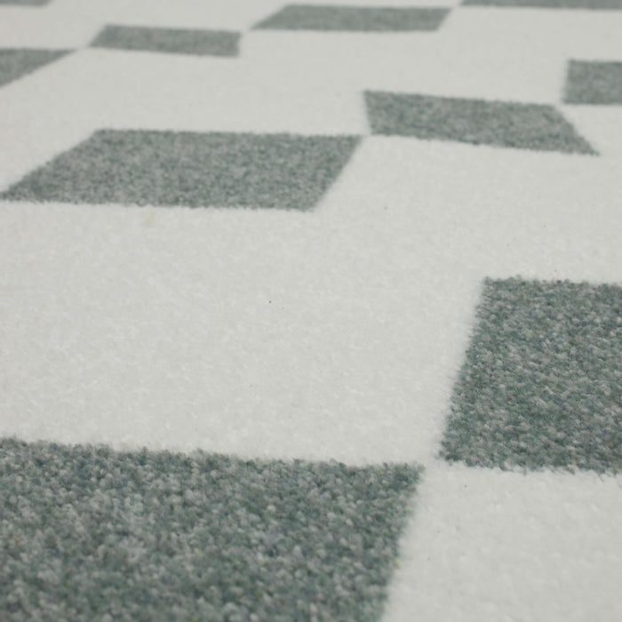 Technicolor Linear Diamonds Cream Area Rug