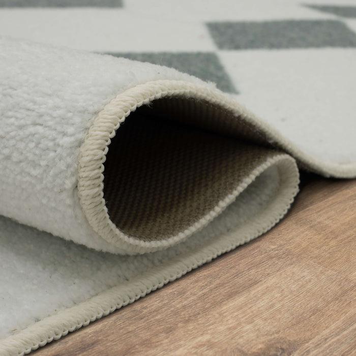 Technicolor Linear Diamonds Cream Area Rug