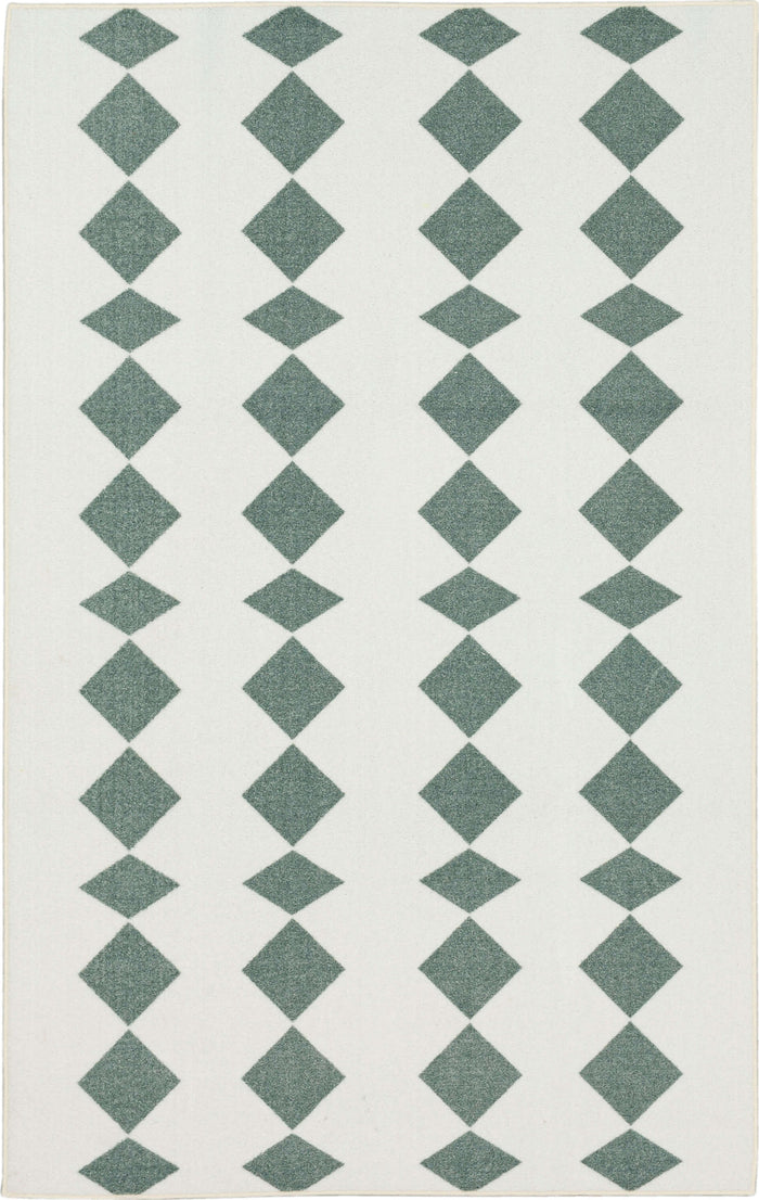 Technicolor Linear Diamonds Cream Area Rug