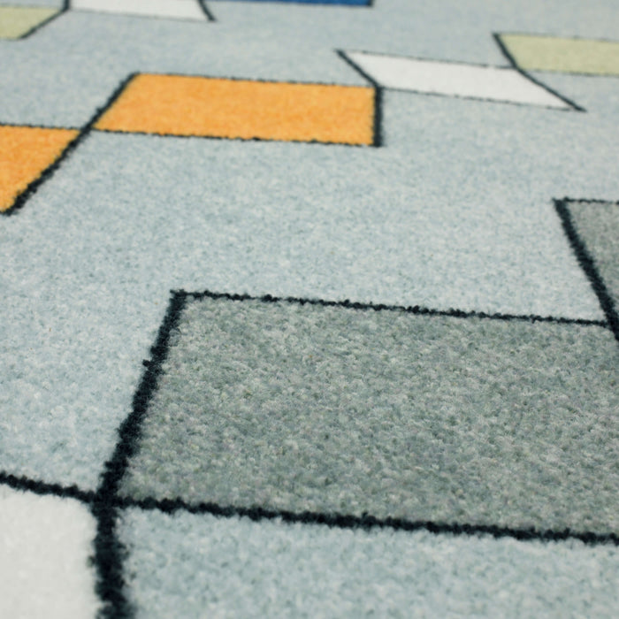 Technicolor Linear Diamonds Royal Area Rug