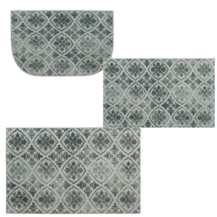 Ornamental Diamond Grey Accent Rug