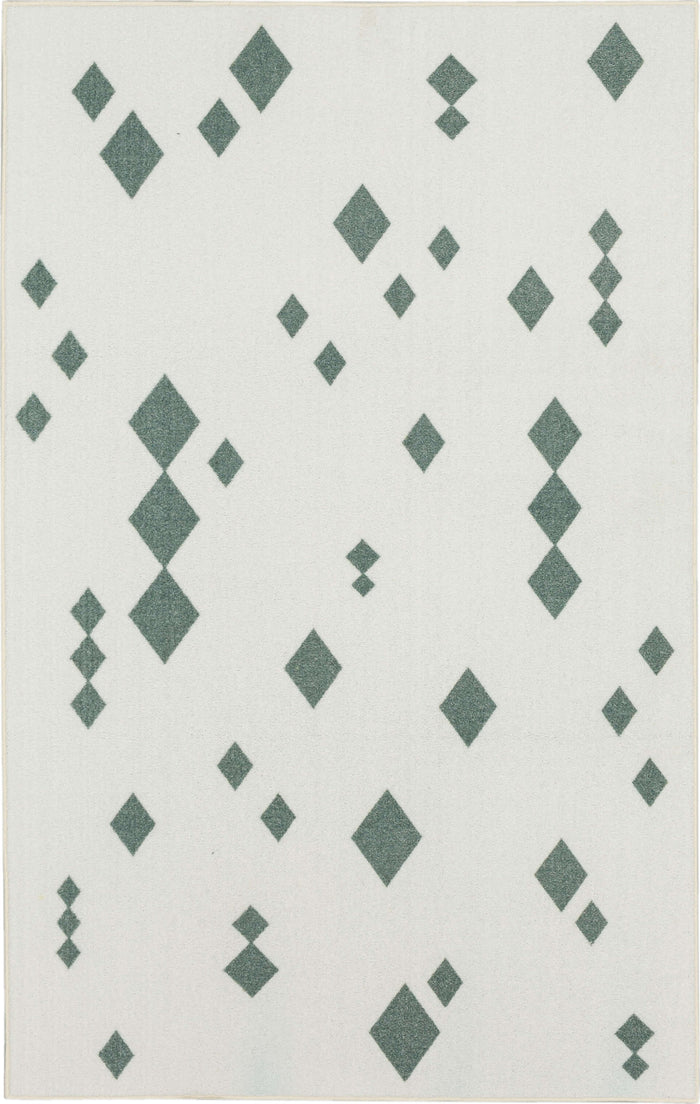 Technicolor Diamond Cream Area Rug