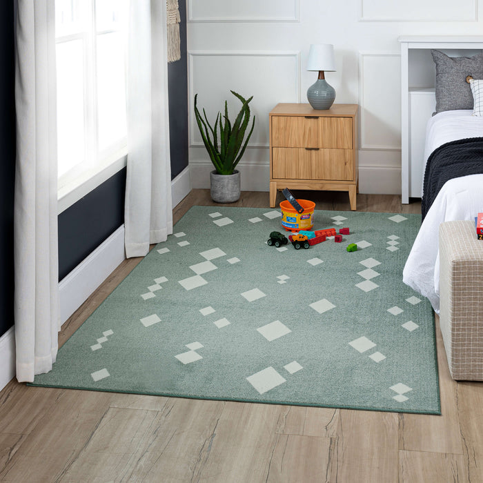 Technicolor Diamond Grey Area Rug