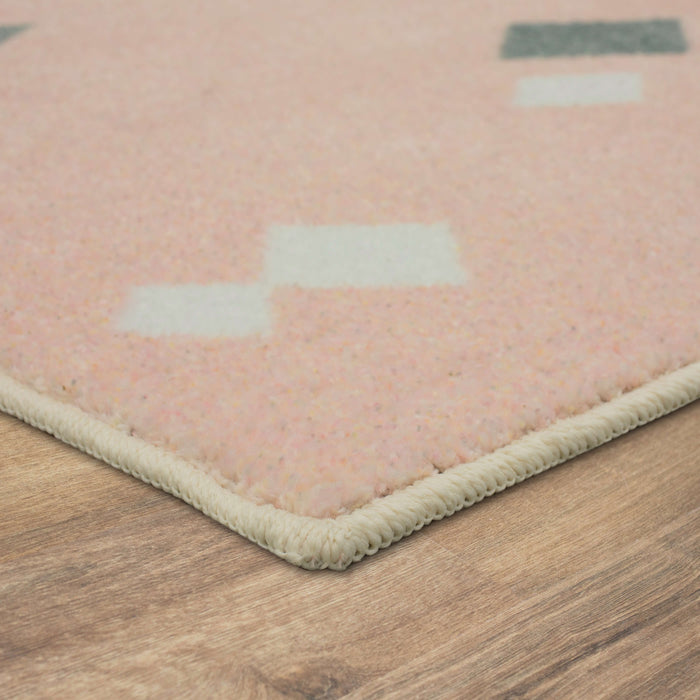 Technicolor Diamond Pink Area Rug