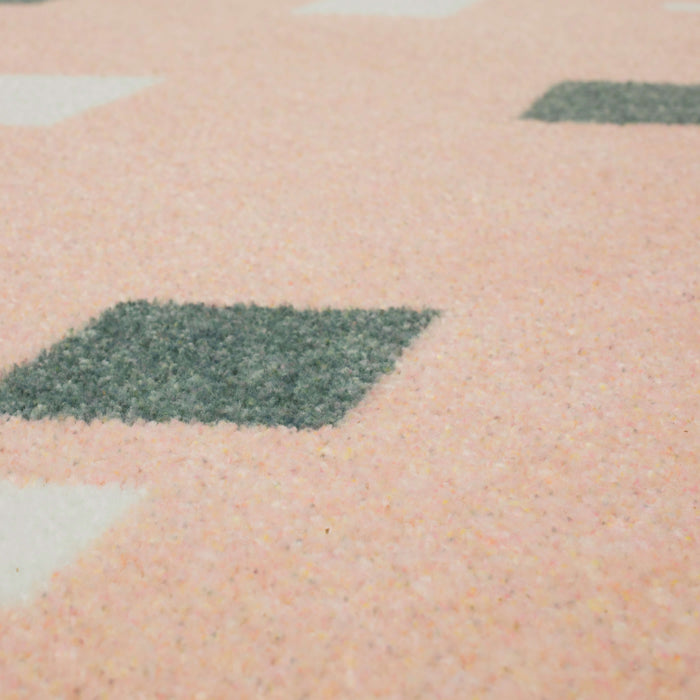 Technicolor Diamond Pink Area Rug