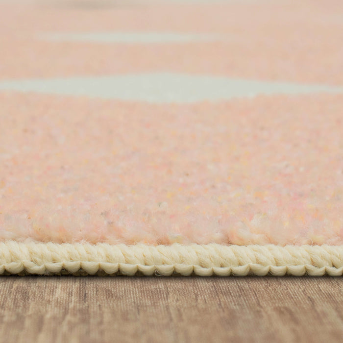 Technicolor Diamond Pink Area Rug