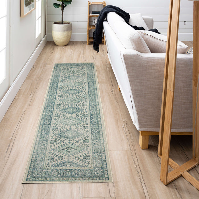Grayson Diamond Blue Area Rug