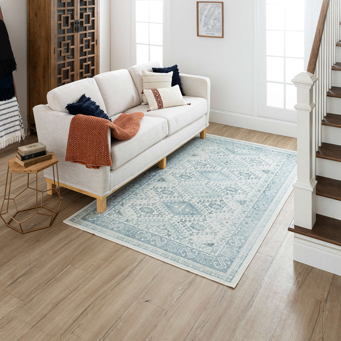 Grayson Diamond Blue Area Rug