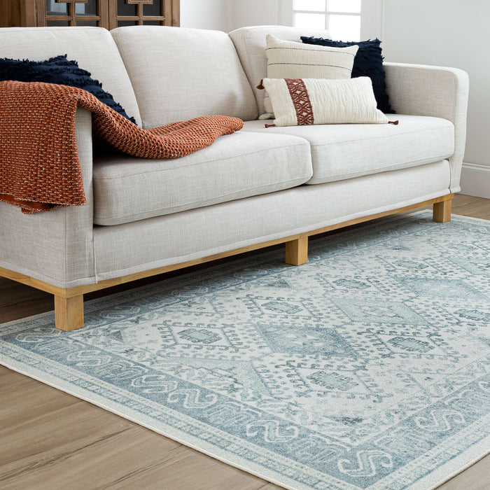 Grayson Diamond Blue Area Rug