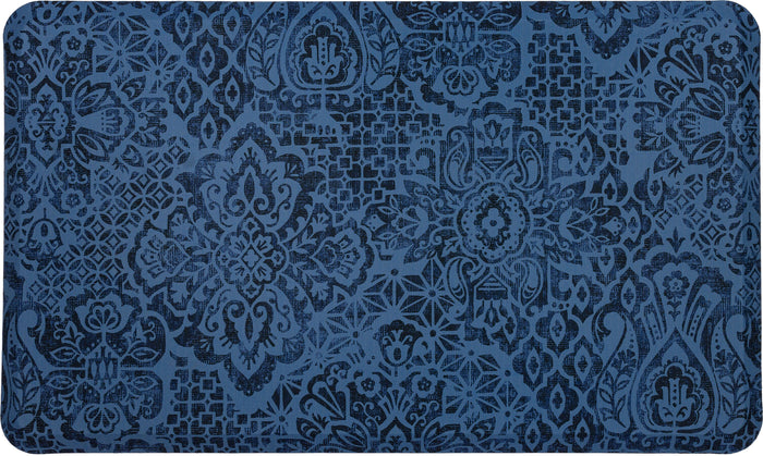 Damask Nouveau Blue Mat