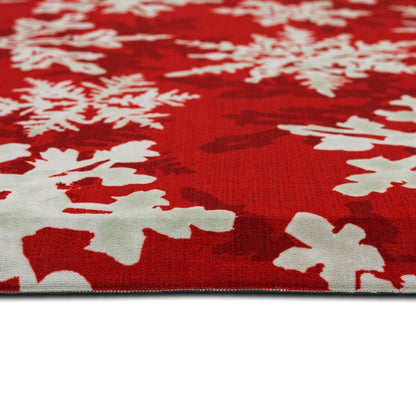 Snowflakes Red Mat