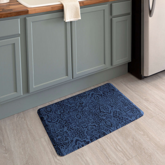 Damask Blue Mat