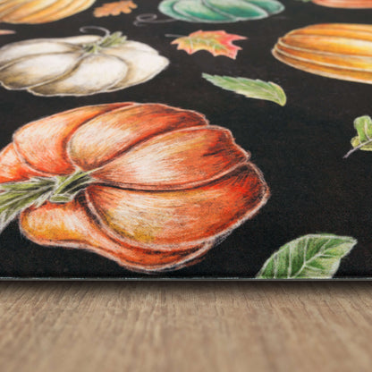 Harvest Chalk Pumpkin Multicolor Mat