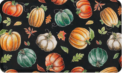 Harvest Chalk Pumpkin Multicolor Mat