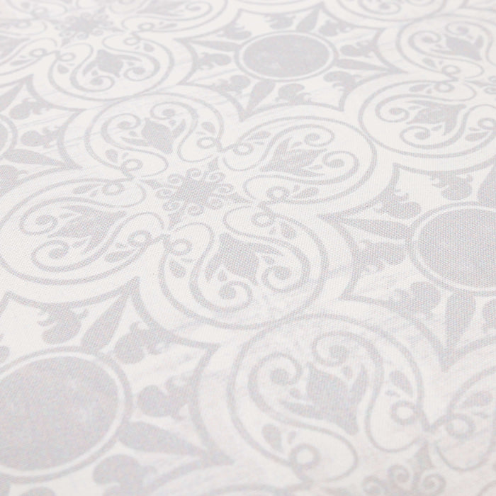 Ornate Tiles Taupe and White Mat