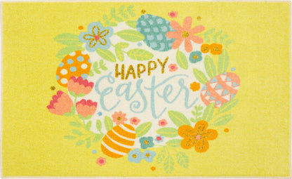 Easter Floral Wreath Yellow Mat
