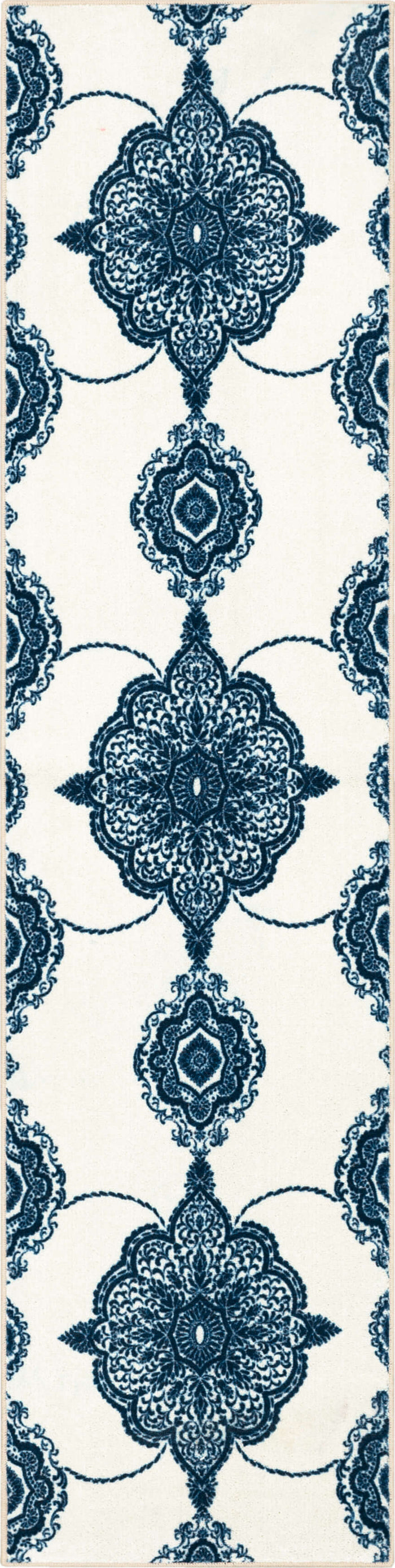Technicolor Johnston White & Blue Area Rug
